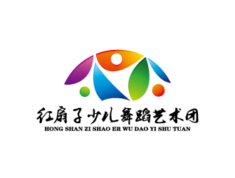 周金進的紅扇子少兒舞蹈藝術(shù)團logo設(shè)計
