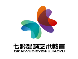 張俊的七彩舞蝶藝術(shù)教育logo設計