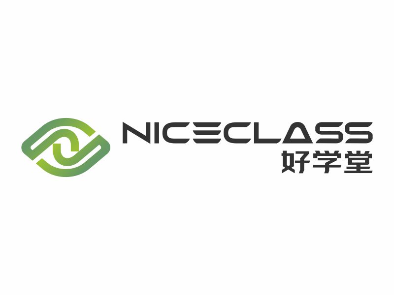 英文名字是“Niceclass ”，中文名字是“好學(xué)堂”logo設(shè)計(jì)
