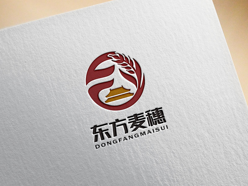 郭慶忠的白酒品牌，東方麥穗logo設(shè)計