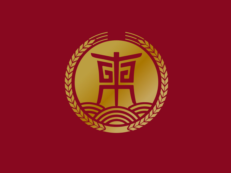 秦光華的白酒品牌，東方麥穗logo設(shè)計