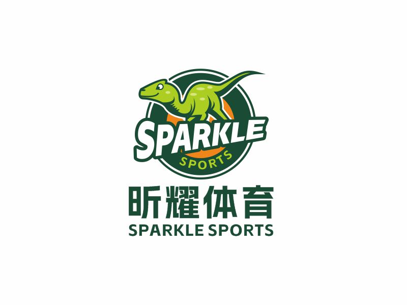何嘉健的昕耀體育，副標(biāo)題：SPARKLE SPORTSlogo設(shè)計(jì)